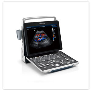 Mindray Z60 Vet Ultrasound System displaying Colour Doppler image on 15 inch HD screen